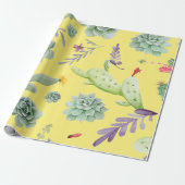 サボテンのパターン9 ラッピングペーパー (アンロールド)
