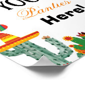 サボテンのパンティズドロップバチェロレッテゲームサイン ポスター (角)