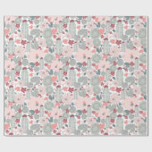 サボテンのピンクのミント多肉砂漠の植物 ラッピングペーパー (フラット)