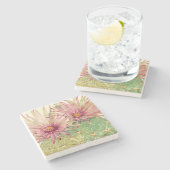 サボテンのピンクの花 ストーンコースター (横)