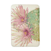 サボテンのピンクの花 バスマット (正面縦)