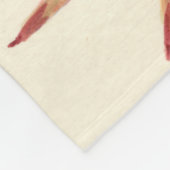 サボテンのピンクの花 フリースブランケット (角)