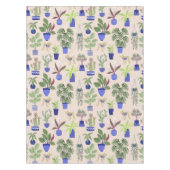 サボテンのピンクパターン テーブルクロス (正面)