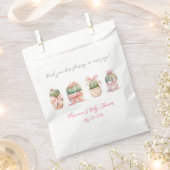 サボテンのピンクリボンベビーガールシャワーありがとう フェイバーバッグ (クリップ留めされた状態)