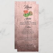 サボテンのピーチブラウンの水色オレンジ メニュー (正面/裏面)