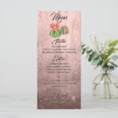 サボテンのピーチブラウンの水色オレンジ メニュー (スタンド正面)