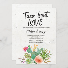 サボテンのフェスタのカップルのシャワーの招待状 招待状