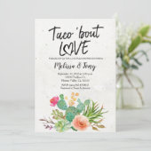 サボテンのフェスタのカップルのシャワーの招待状 招待状 (スタンド正面)