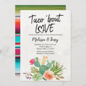 サボテンのフェスタのカップルのシャワーの招待状 招待状 (正面/裏面)