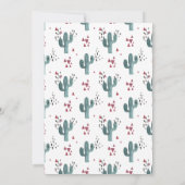 サボテンのフェスタの女の子のベビーシャワーの招待状 招待状 (裏面)