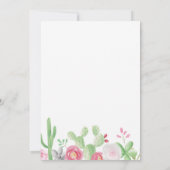 サボテンのフェスタの誕生日のサボテンのメキシコの招待状 招待状 (裏面)