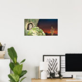 サボテンのフクロウ – ポスター (ホームオフィス)