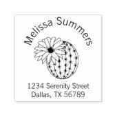 サボテンのフラワーアーチアドレス セルフインキングスタンプ (デザイン)