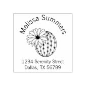 サボテンのフラワーアーチアドレス ラバースタンプ (インプリント)