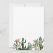 サボテンのフローラは性別が明かす吸汁性がある 招待状 (裏面)