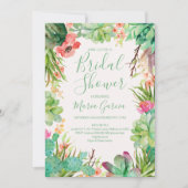 サボテンのブライダルシャワーの招待状 招待状 (正面)