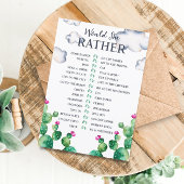 サボテンのブライダルシャワーは彼女はむしろゲームのカードだろう 招待状