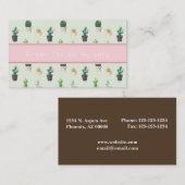 サボテンのプリントの名刺 名刺 (正面/裏面)