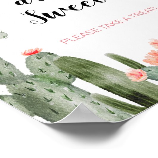 サボテンのベビーは甘いお召し上がりください ポスター (角)