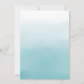 サボテンのベビーシャワー水色の男の子- Boho青い5X7 招待状 (裏面)