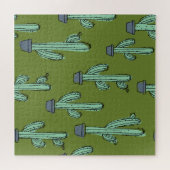 サボテンのポットイラストレーション ジグソーパズル (横)