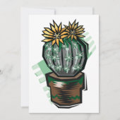 サボテンのポット 招待状 (正面)