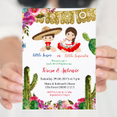 サボテンのメキシコのジェンダーが赤ちゃんのシャワーを明らかにする 招待状