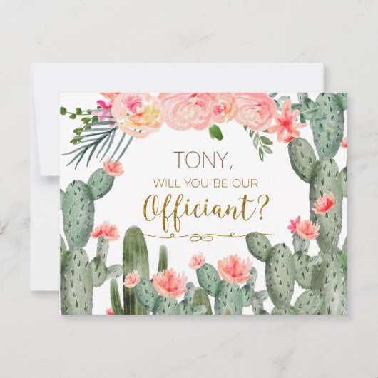 サボテンのメキシコ人は私たちの公式カードになる 招待状 (正面)