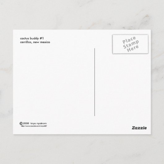 サボテンの仲間1号 ポストカード (裏面)