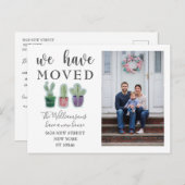 サボテンの写真を動かす告知を移動 案内ポストカード (正面/裏面)