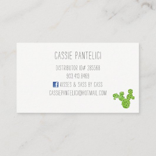 サボテンの名刺 名刺 (裏面)