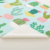 サボテンの多様性、ヴィンテージのシームレスな背景。 シェルパブランケット (3/4)