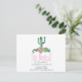 サボテンの多肉性の新しいアドレスを移動した 案内ポストカード (スタンド正面)