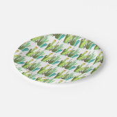 サボテンの多肉植物の水彩色サボテン ペーパープレート (アングル)