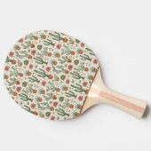 サボテンの多肉植物シームレスパターン 卓球ラケット (横)