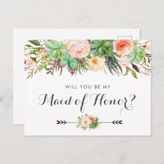 サボテンの多肉植物フローラの緑は私のものになる シーズンポストカード (正面/裏面)