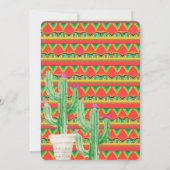 サボテンの婚約のフェスタの招待状のタコスの一続き愛 招待状 (裏面)