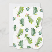 サボテンの性はベビーが明らかにするパーティの招待状を明らかにします 招待状 (裏面)