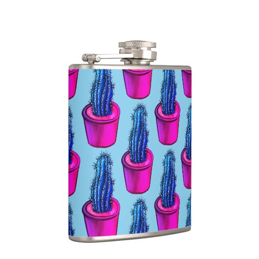 サボテンの愛風変わり者の鉢植え多肉植物パターン フラスク (右)