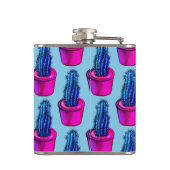 サボテンの愛風変わり者の鉢植え多肉植物パターン フラスク (裏面)