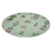 サボテンの愛:かわいい漫画のパターン。 カッティングボード (角)