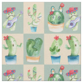 サボテンの愛 – 水彩， ファブリック (クローズアップ)