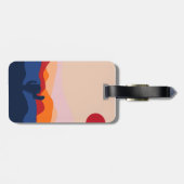 サボテンの日没デザインパーソナライズされたラゲージタグ ラゲッジタグ (裏面横)