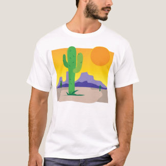 サボテンの日没 Tシャツ