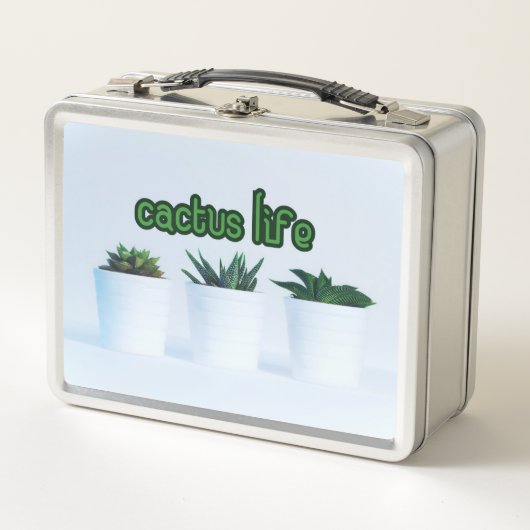 サボテンの暮らし 寄せ植え メタルランチボックス (正面)