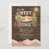 サボテンの木どのように西は1つの誕生日カウボーイだった 招待状 (正面)