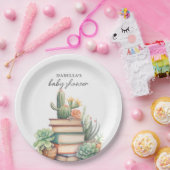 サボテンの本をテーマにした | 赤ちゃんシャワー ペーパープレート (パーティー)