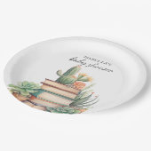 サボテンの本をテーマにした | 赤ちゃんシャワー ペーパープレート (アングル)