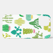 サボテンの植物と花のヴィンテージセットをwhで分離 Case-Mate iPhoneケース (裏面 (横))