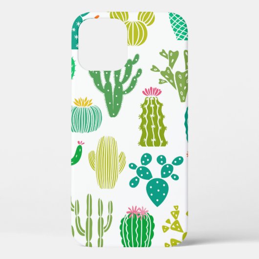 サボテンの植物と花のヴィンテージセットをwhで分離 Case-Mate iPhoneケース (裏面)